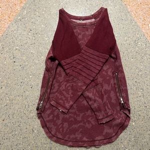 Free People Floral Thermal with Side Zippers. Size XS